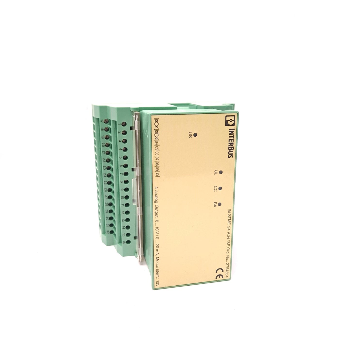 New Phoenix Contact IB ST 24 AO 4/SF Analog Output Module 4 Outputs 24 VDC 130mA