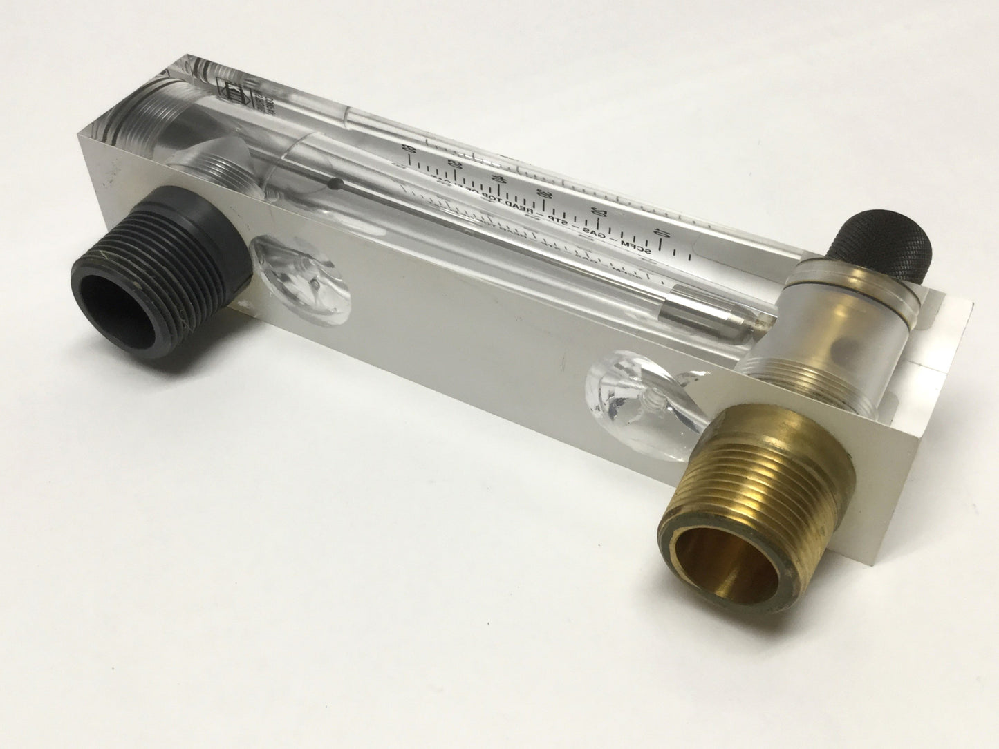 Used King Instrument 75302116C03 Rotameter Air Flow Meter Gauge, Acrylic, 60 SCFM