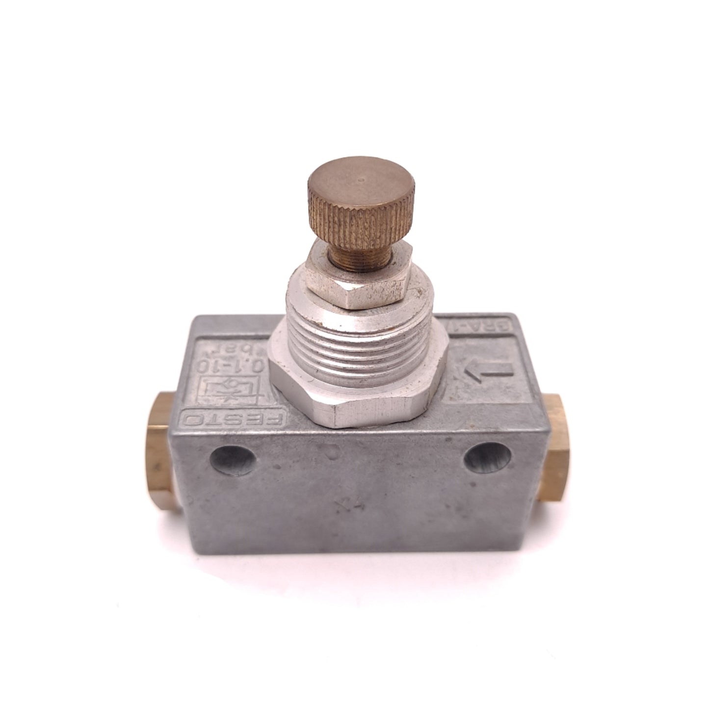 Used Festo GRA-1/4B One Way Control Valve 1/4" NPT 0.1-10 Bar