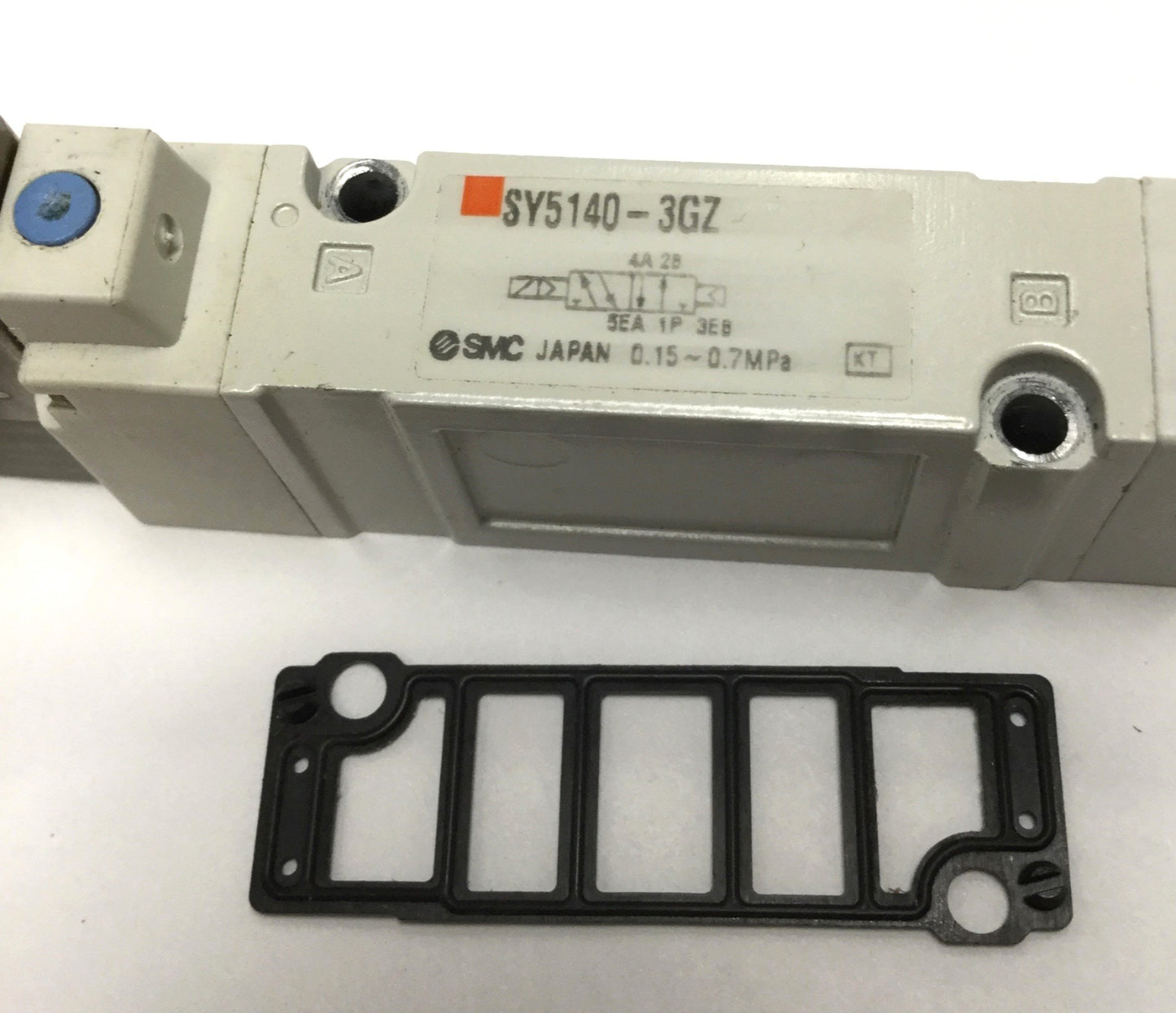 Used SMC SY5140-3GZ Pneumatic Solenoid Control Valve, 2-Position 5-Port, 110VAC Coil