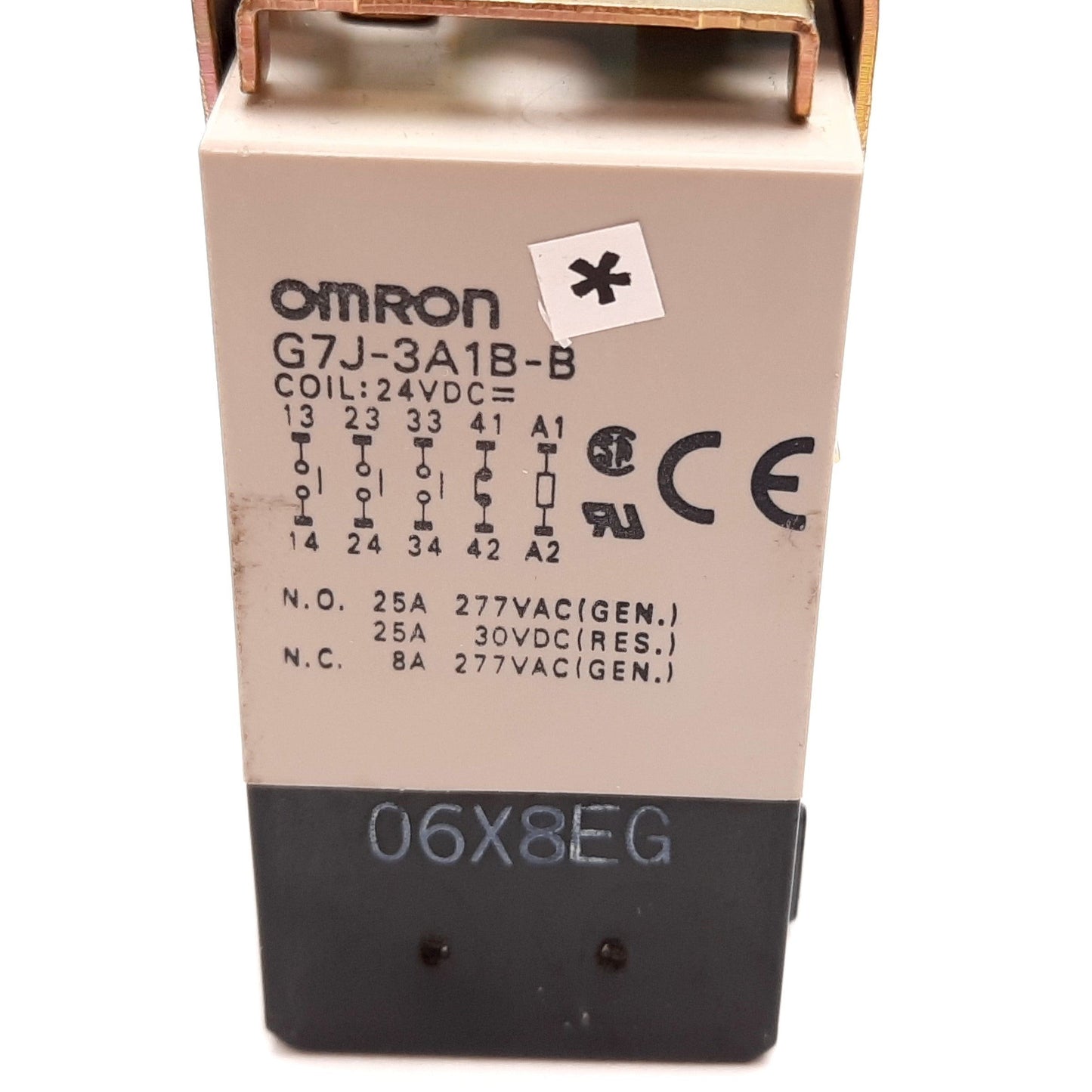 Used Omron G7J-3A1B-B Power Relay, 4PST 3x N/O 1x N/C, Coil: 24VDC, 277VAC 30VDC