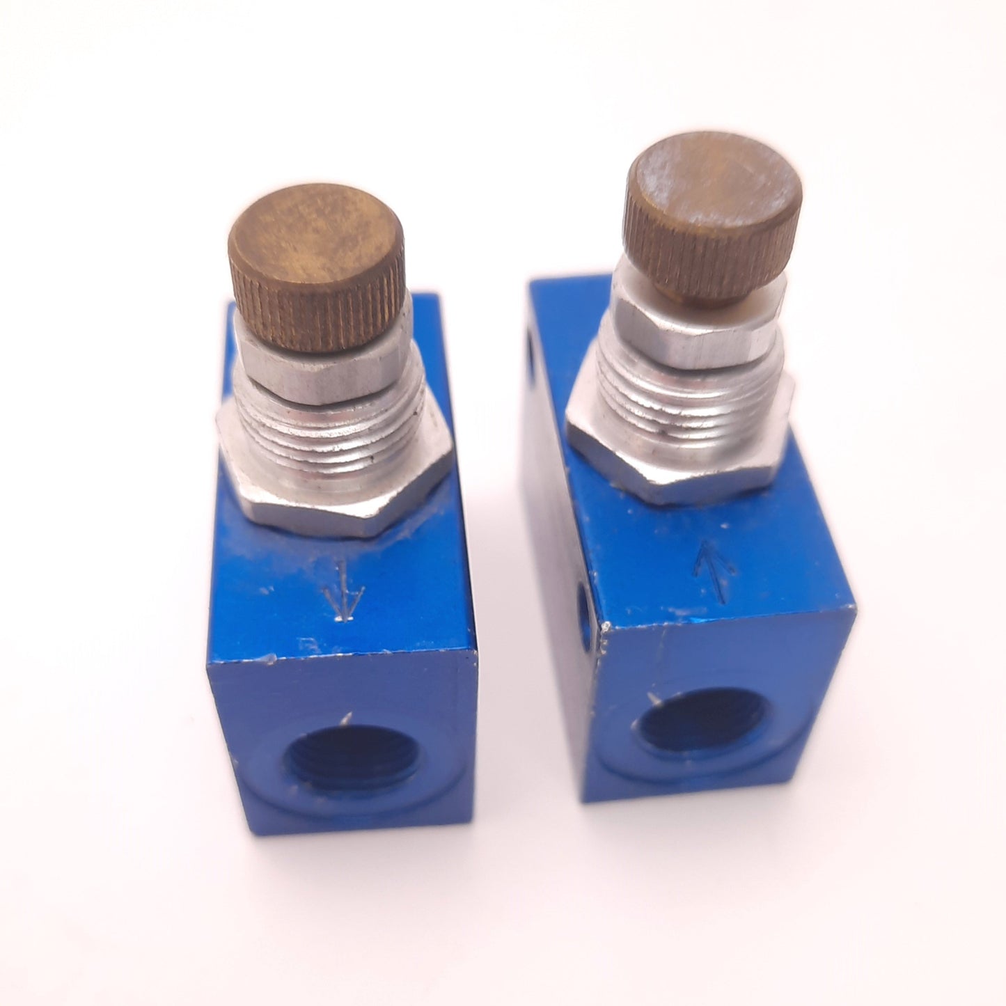 Used Lot of 2 Festo GR-1/8-0.1-10 Flow Control Valve 0.1 to 10 Bar, 1/8 R Thread