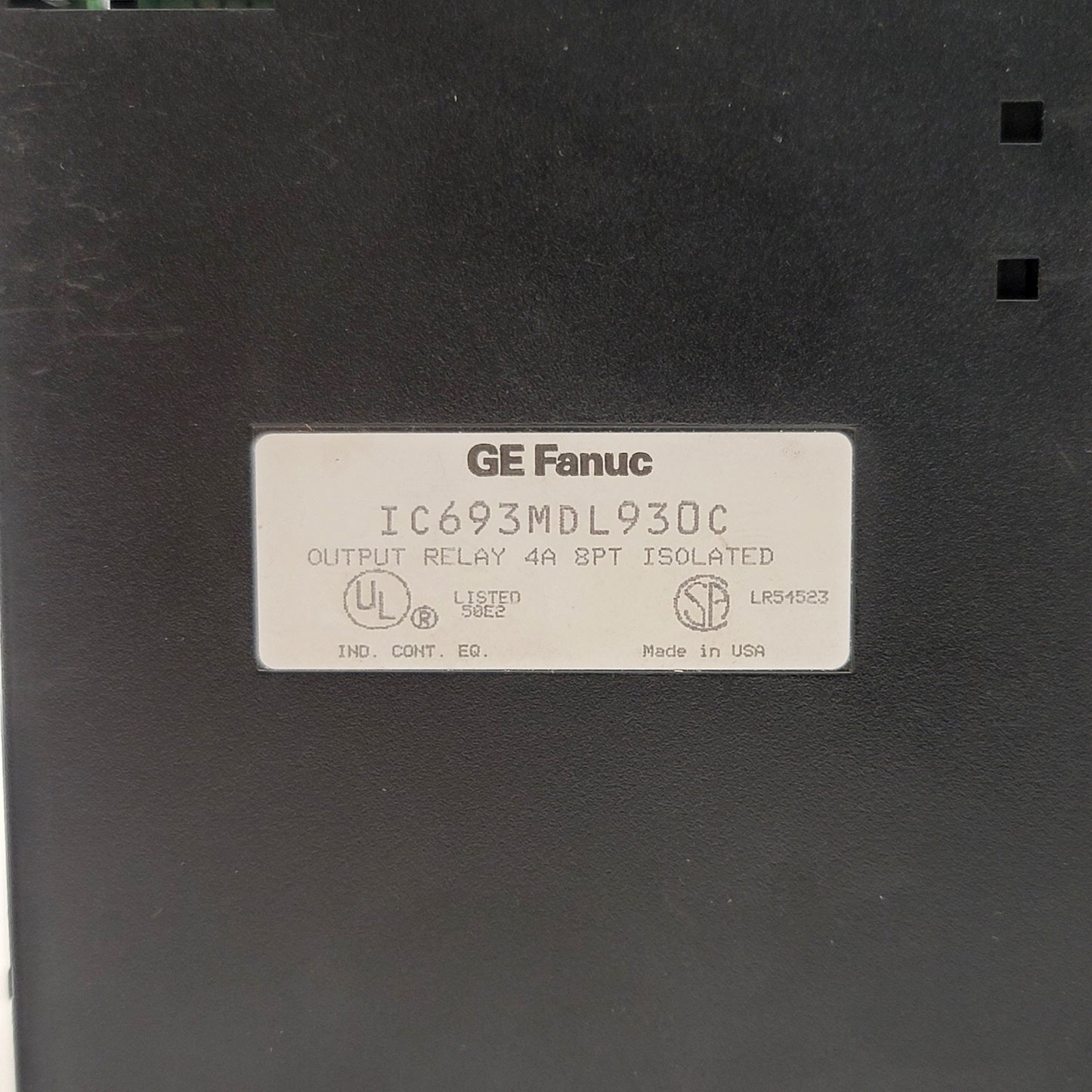 Used GE Fanuc IC693MDL930C Series 90-30 Relay Output Module, 8-Pt, NO, 120/240VAC 4A