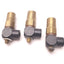 Used Lot of 3 Festo GRL-10UNF Flow Control Valve, 3 to 10 Bar, 10-32UNF, One-Way