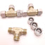 Used Lot of 3 Swagelok A-600-3 Aluminum Tee Union Tube Fitting 3/8" Size
