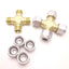Used Lot of 2 Swagelok A-600-4 Aluminum Union Cross Tube Fitting 4-Way, 3/8" Size