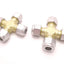Used Lot of 2 Swagelok A-600-4 Aluminum Union Cross Tube Fitting 4-Way, 3/8" Size