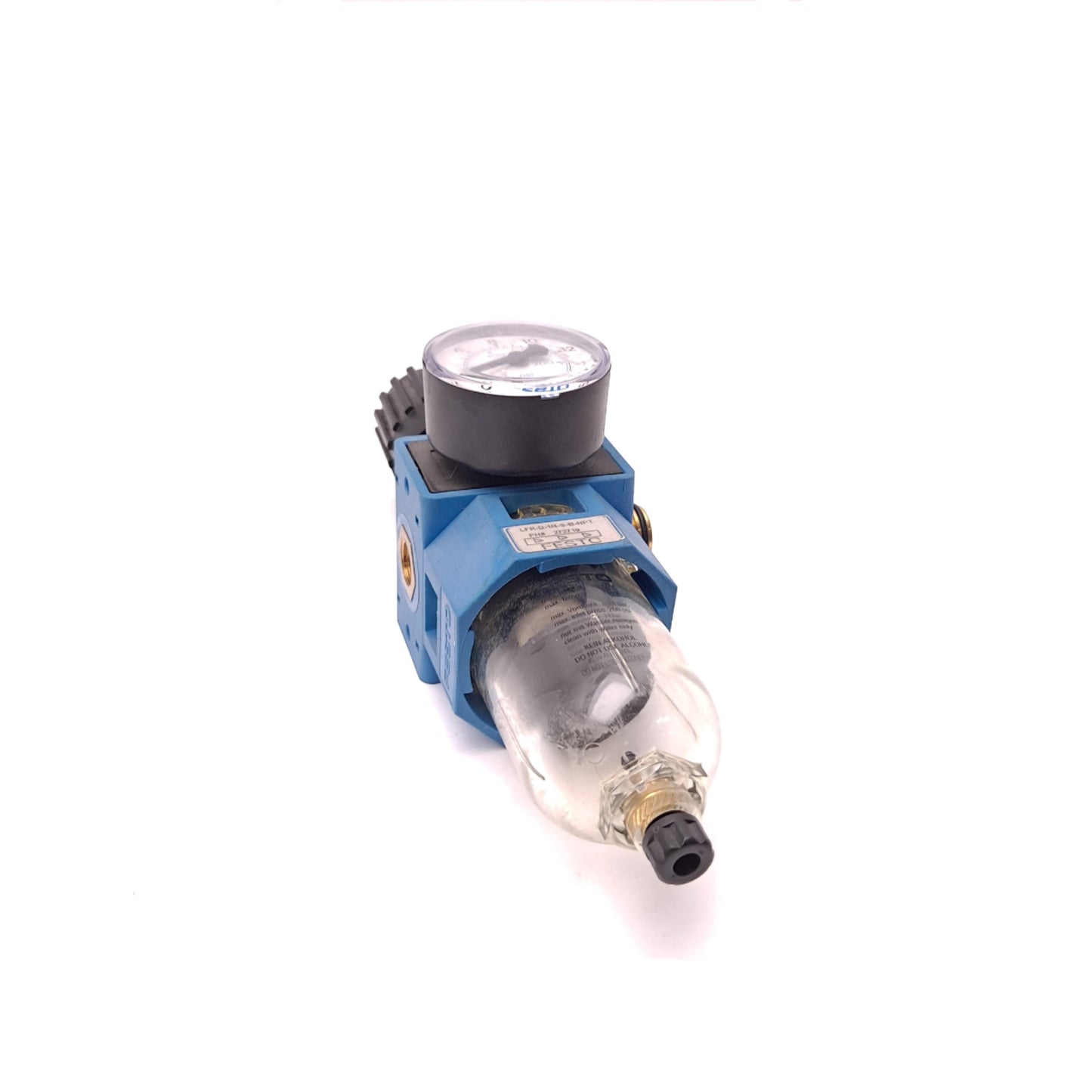 Used Festo LFR-D-1/4-S-B Filter Regulator, Max Inlet Pressure: 200 PSI , Ports: G1/4