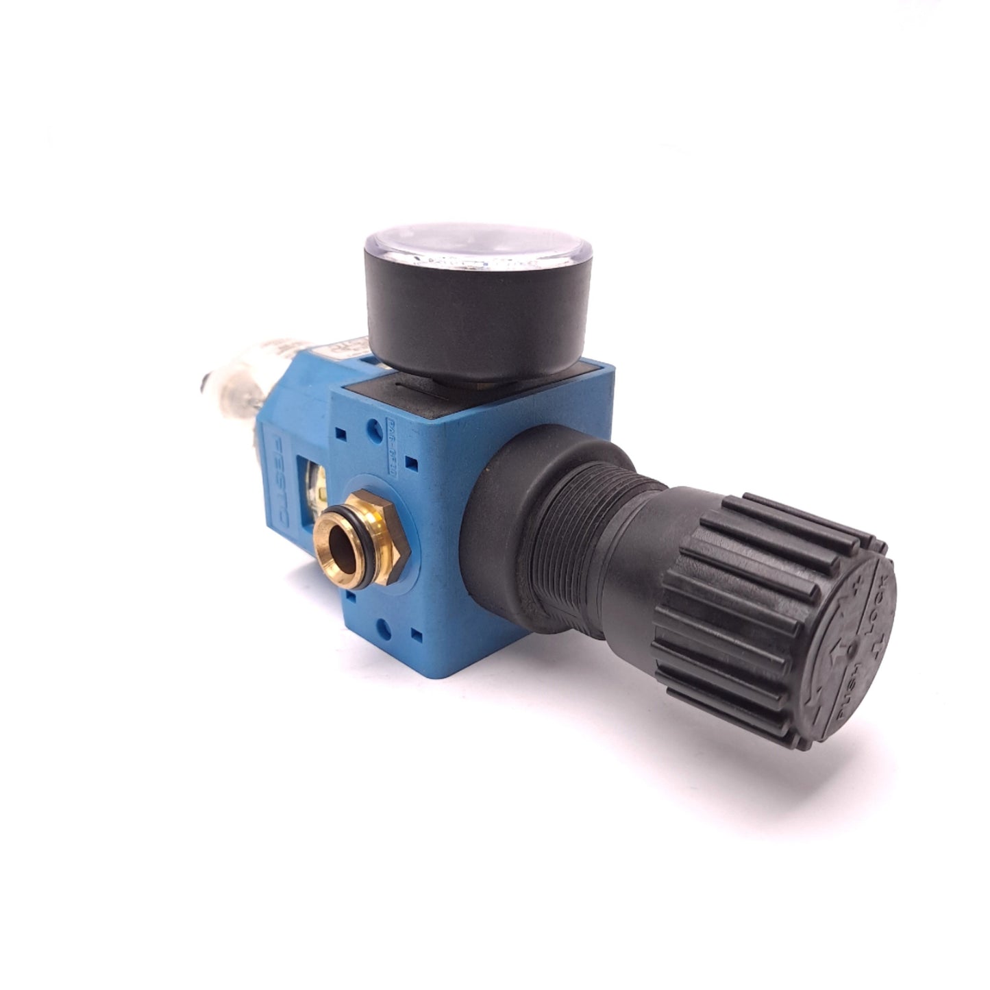 Used Festo LFR-D-1/4-S-B Filter Regulator, Max Inlet Pressure: 200 PSI , Ports: G1/4