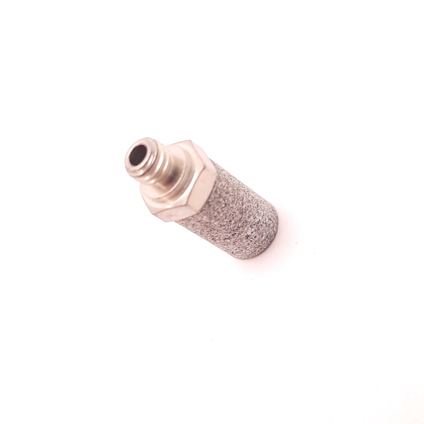 Used Lot of 10 Pneumatics Plus SSBM08 Stainless Steel Exhaust Muffler, 10-32, 5/16"