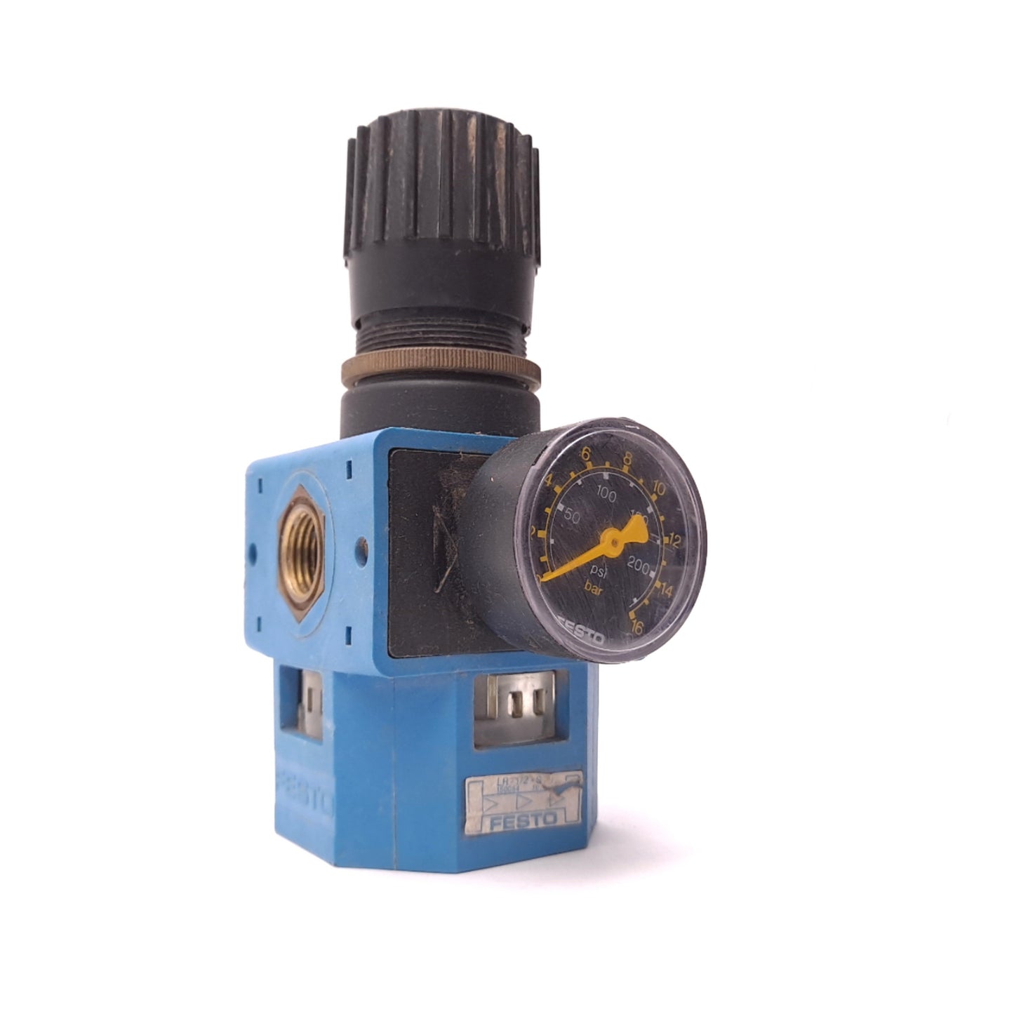 New – Open box Festo LR-1/2-S-B Regulator With 160 psi Gauge, Control Pressure: 0.5-12bar