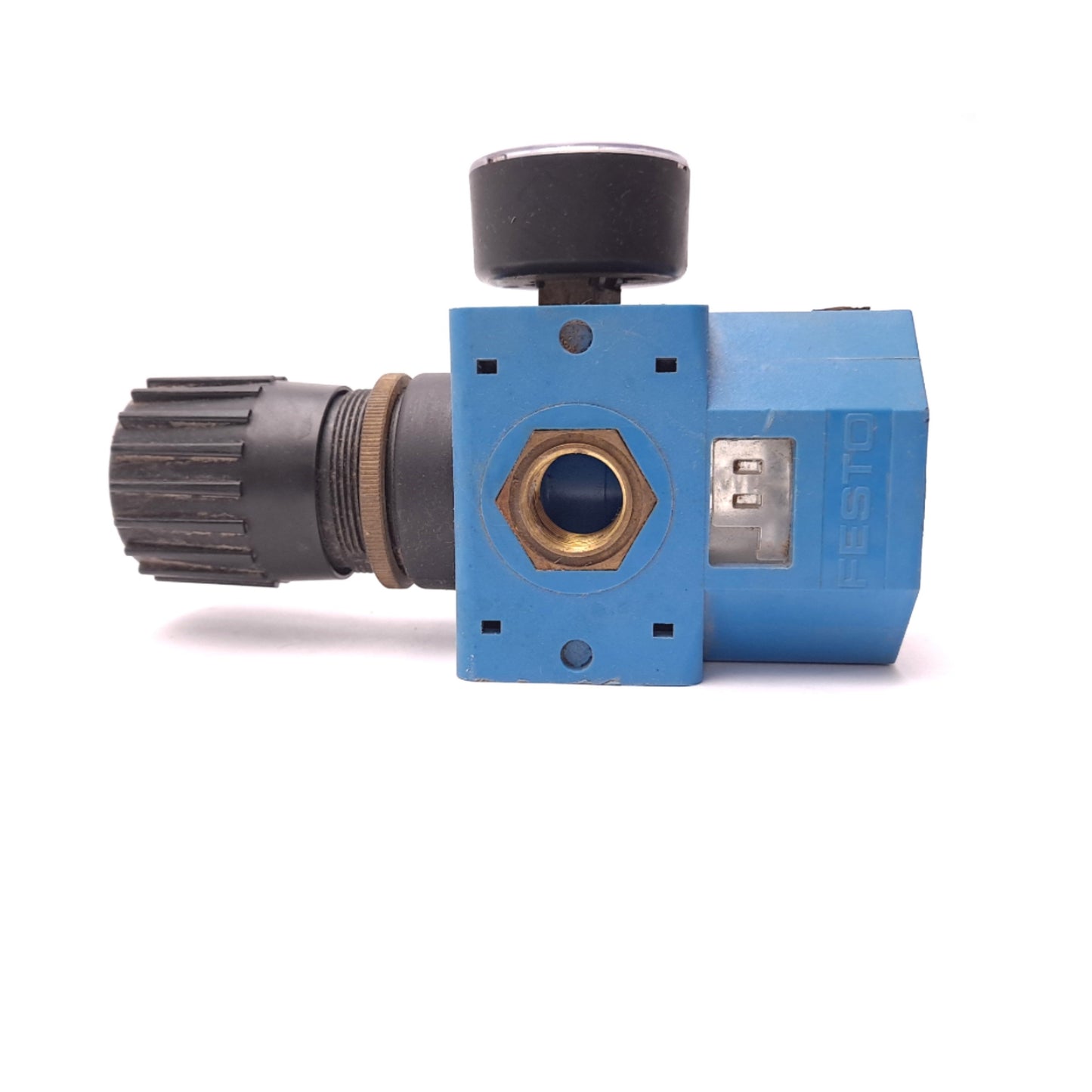 New – Open box Festo LR-1/2-S-B Regulator With 160 psi Gauge, Control Pressure: 0.5-12bar