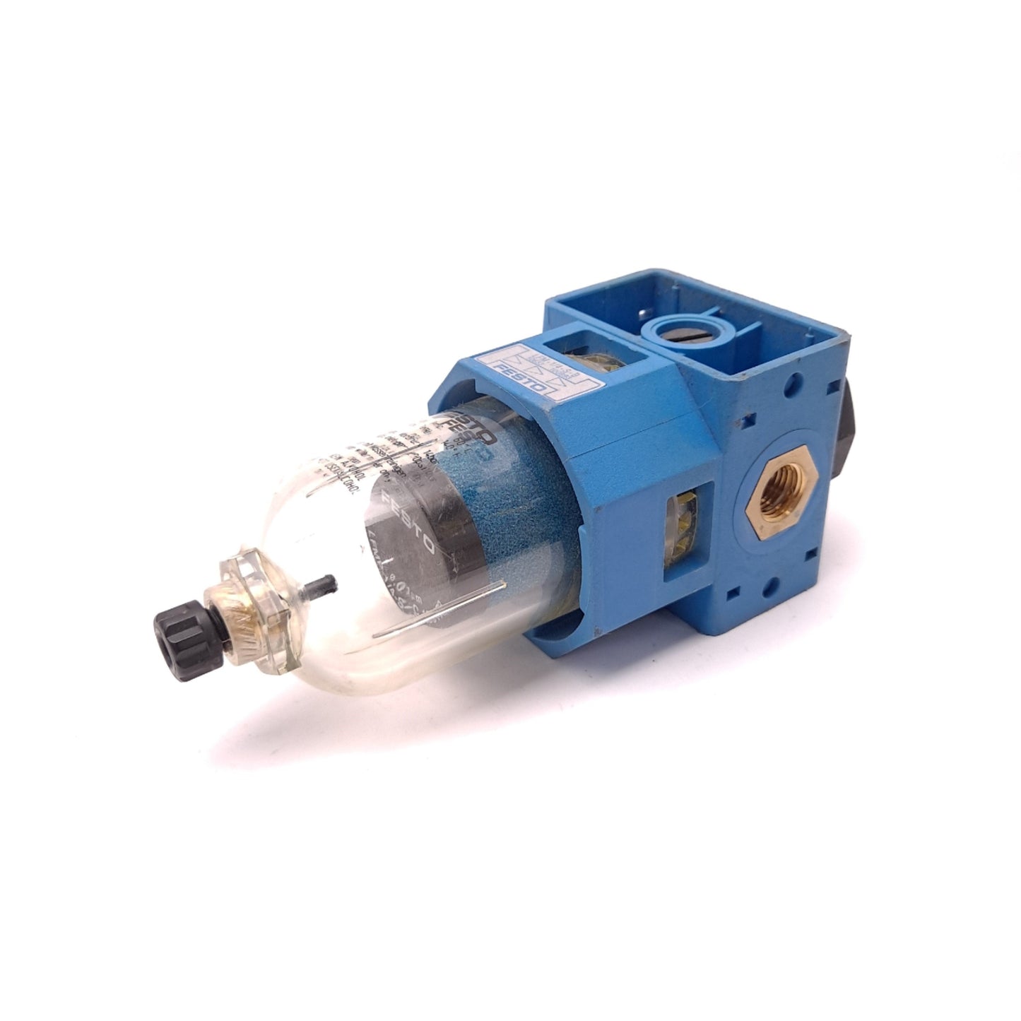 Used Festo LFM-1/4-S-B Compressed Air Filters With Auto Drain 200 PSI 14 Bar 1/4".
