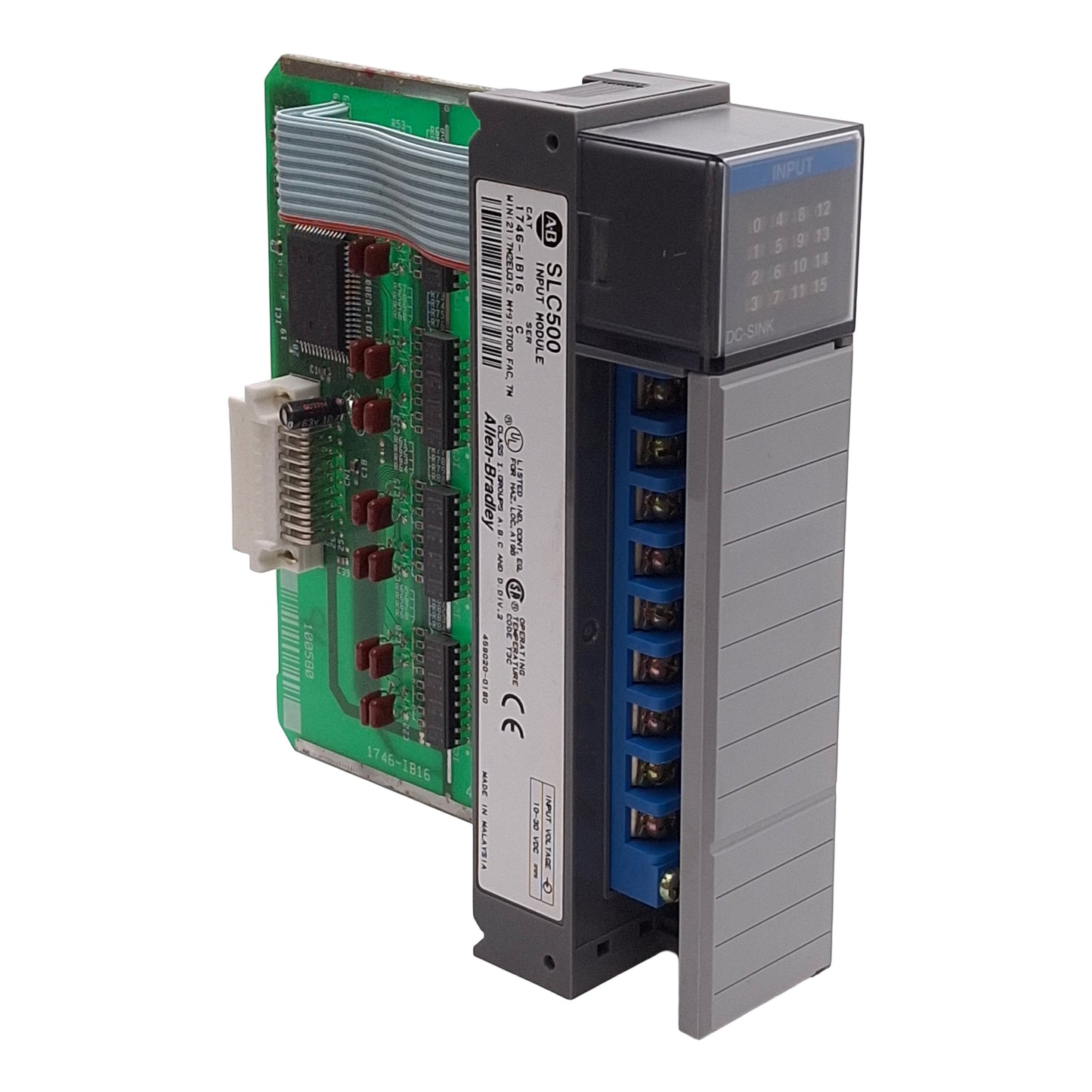 Used Allen Bradley 1746-IB16 Ser C SLC 500 Digital Input Module 16x Inputs 10-30V