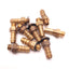 Used Lot of 10 Metric Brass Barbed Fittings, 3/16" Barb to M5x0.8 Male Thread