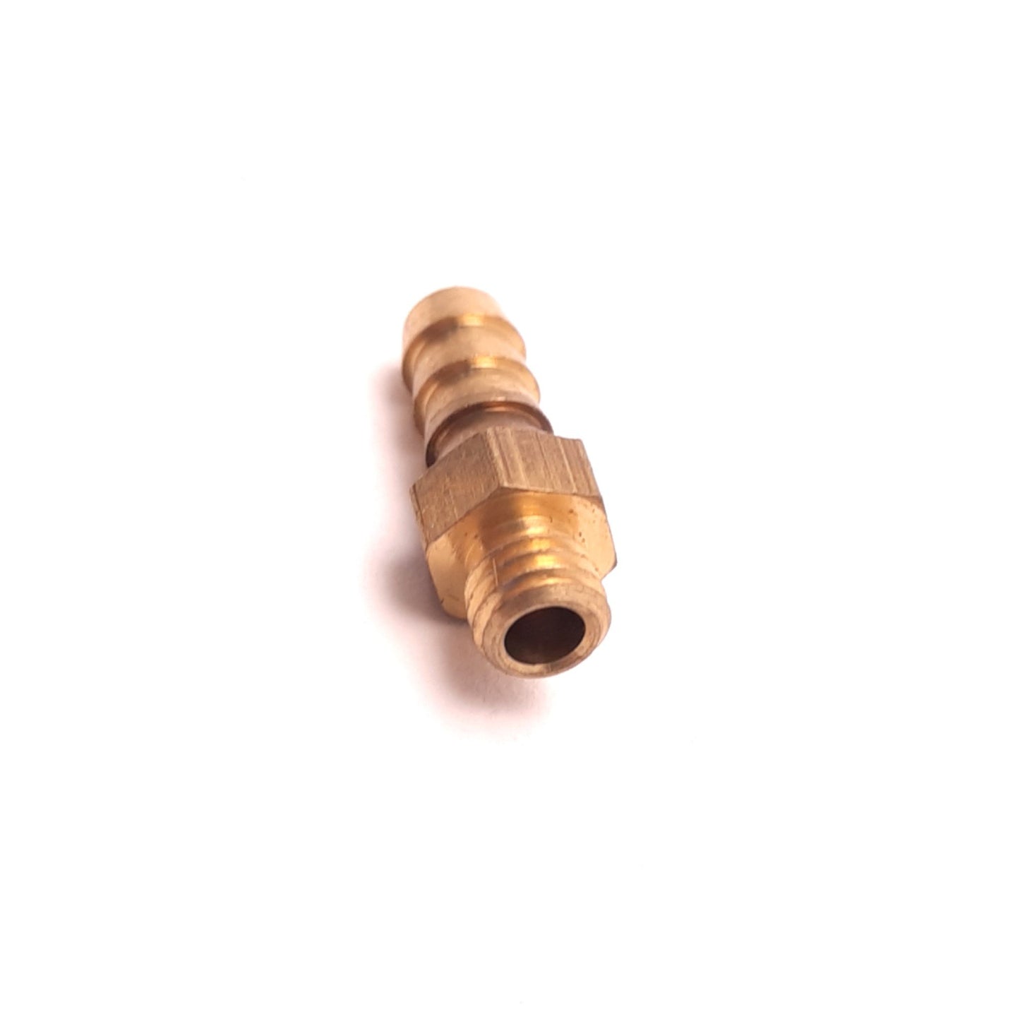 Used Lot of 10 Metric Brass Barbed Fittings, 3/16" Barb to M5x0.8 Male Thread