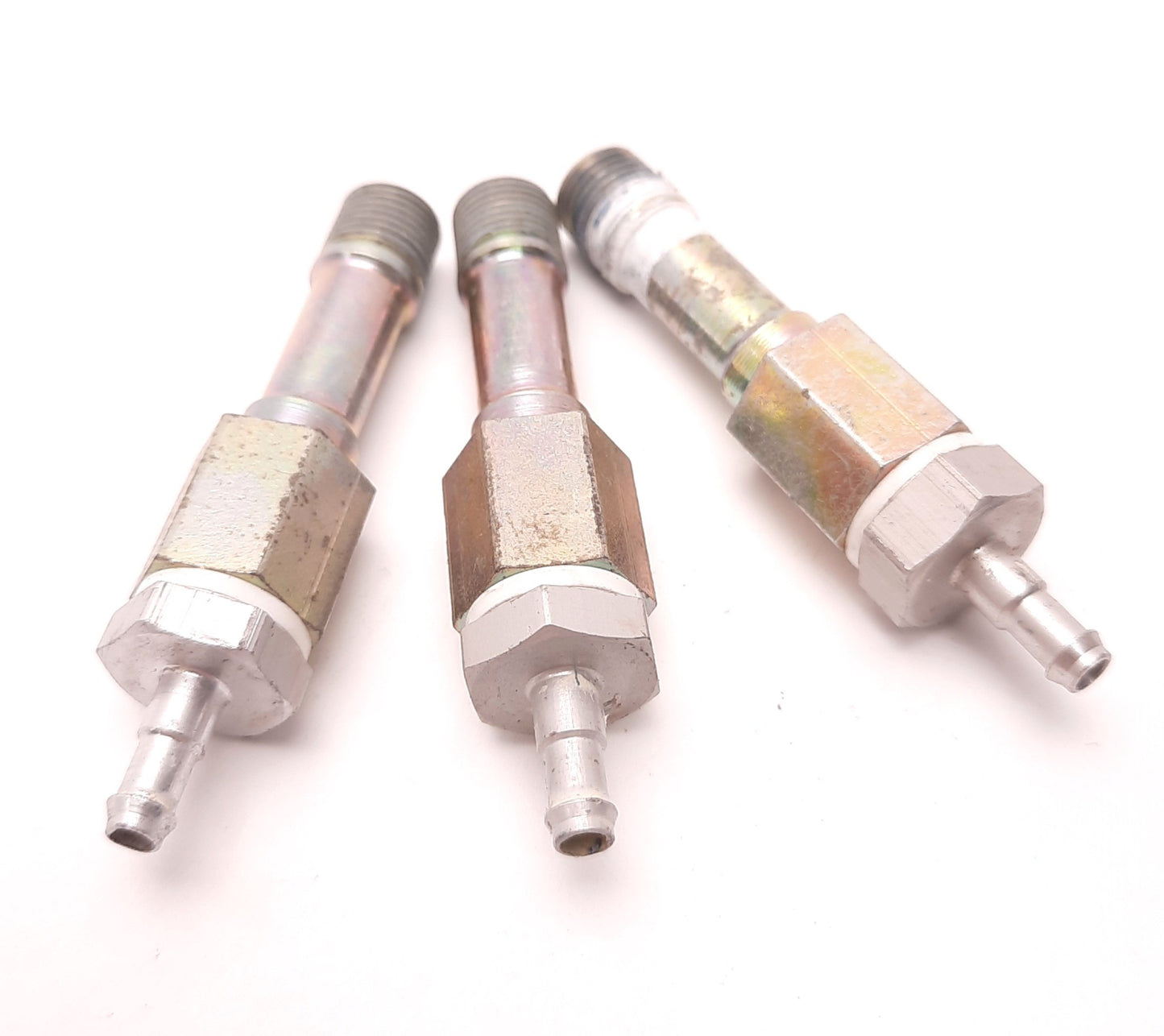 Used Lot of 3 Festo VT-1/8-AJK-P Hollow Bolt with 3/16" Barb Fitting Installed, G3/8