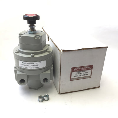 New Marsh Bellofram 960518000 T-110 Regulator, Output: 2-110 PSIG, Ports: 3/4" NPT