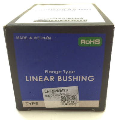 New MiSUMi LHMSWM20 Center Flanged Linear Double Ball Bearing, 20mm Shaft, 1400N