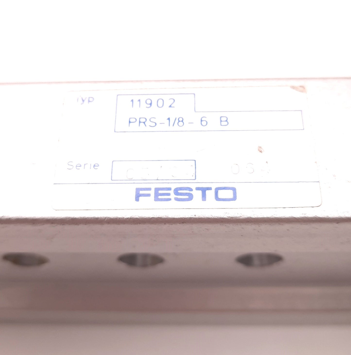 Used Festo PRS-1/8-6 B Manifold, 6-Slots, Ports: G 3/8