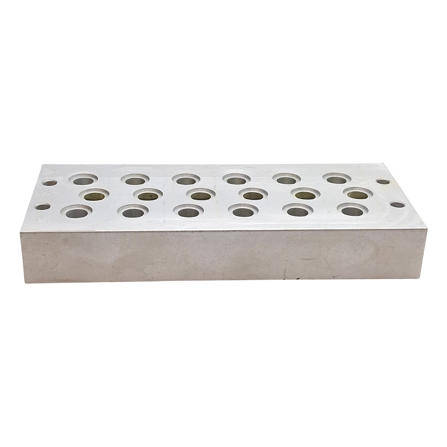 Used Festo PRS-1/8-6 B Valve Manifold Block, Aluminum, 6-Station, G3/8 Ports