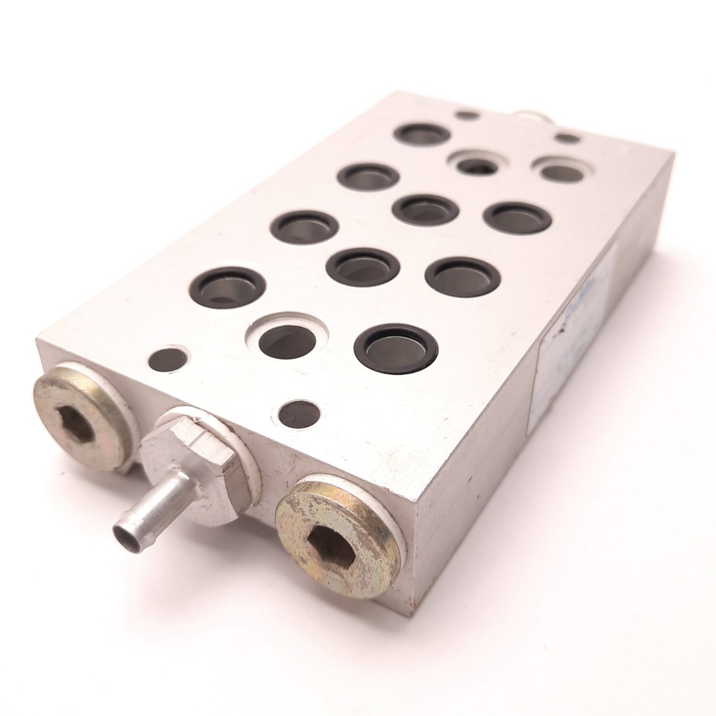 Used Festo PRS-1/8-4-B Manifold Block with Through Hole Mounting, G 3/8 Threads