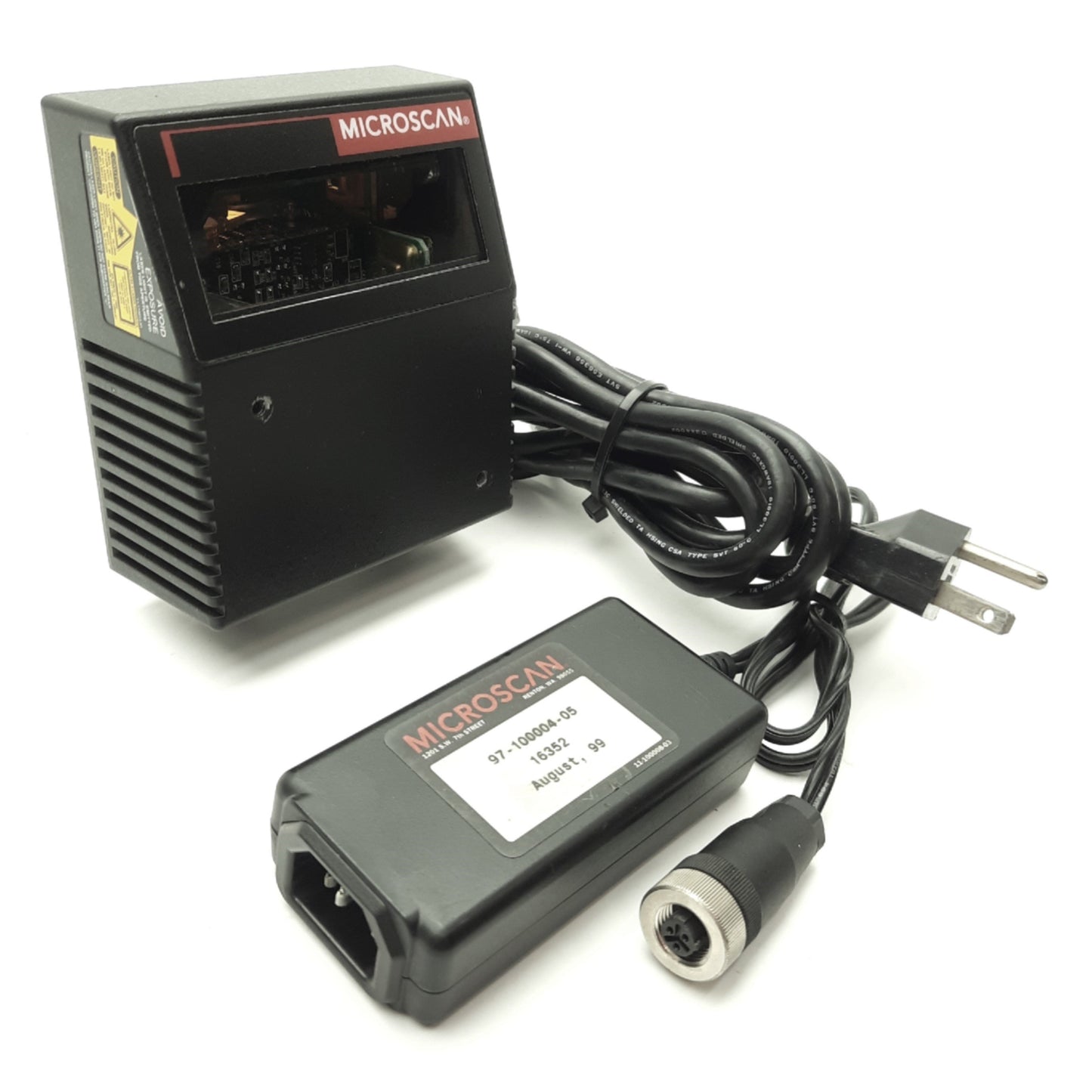 Used Microscan FIS-0850-0001D MS-850 Fixed Bar Code Scanner 350-1100scans/sec RS-232