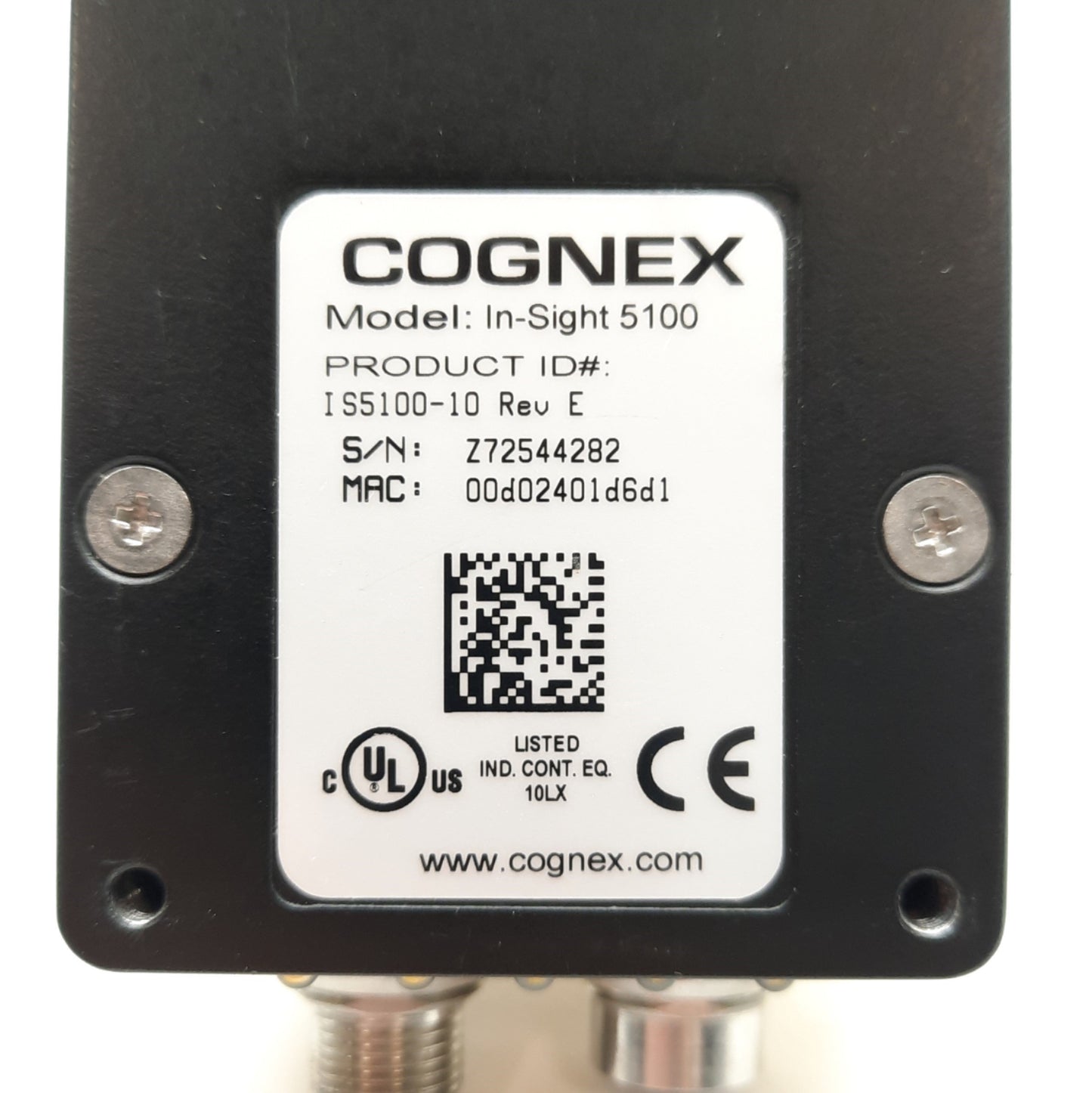 Used Cognex IS5100-10 In-Sight 5100 Machine Vision Camera 1/3 CCD B/W 640 x 480 24VDC