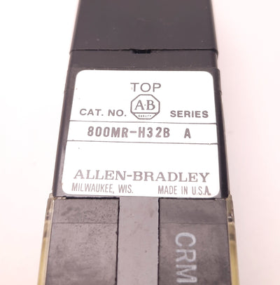 Used Allen Bradley 800MR-H32B Key-Switch with Two 800M-XA Contact, 300v AC