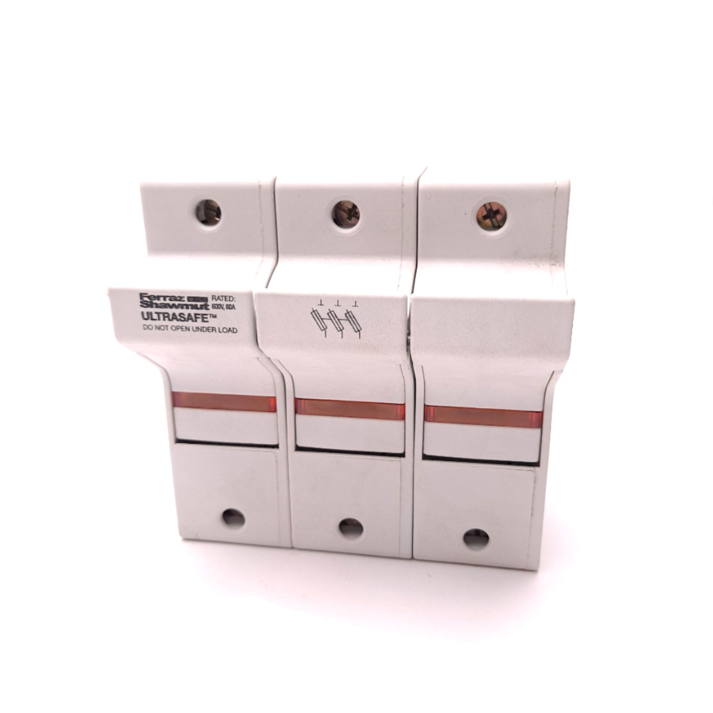 Used Ferraz Shawmut US6J3I M211381 Ultrasafe Fuse Holder 600V 60A 3 Pole