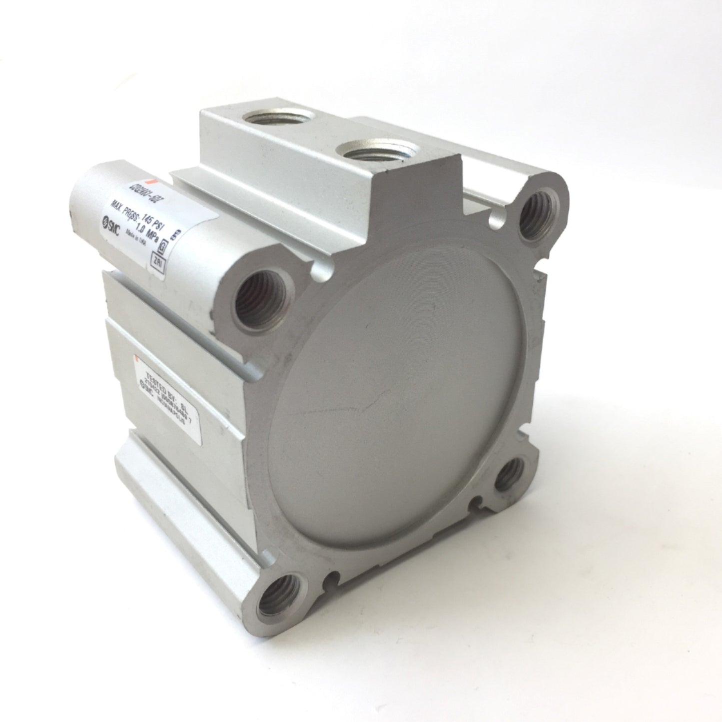 New – Open box SMC CDQ2A63-5DZ Compact Double Acting Pneumatic Cylinder, 63mm Bore, 5mm Stroke