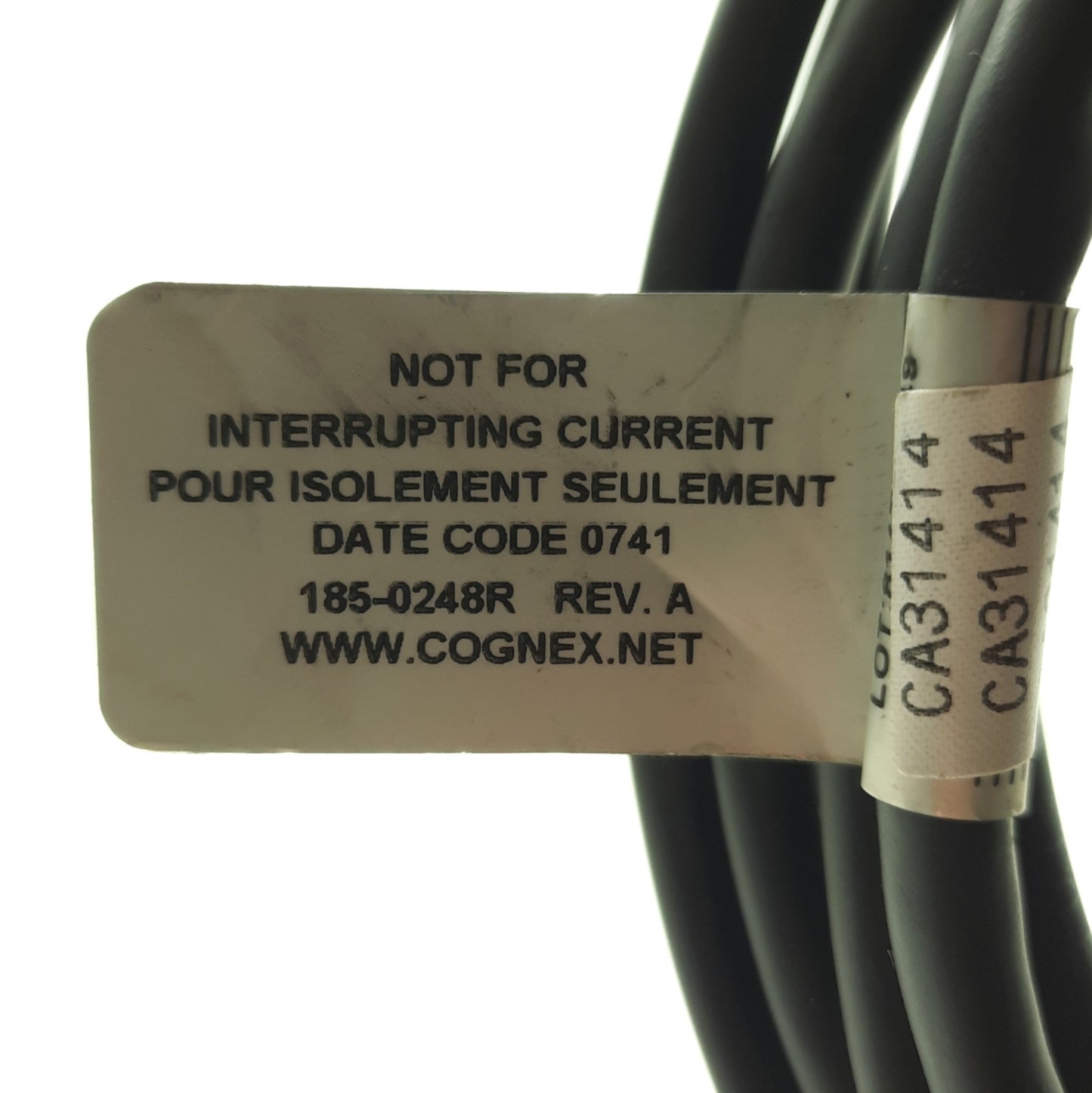 Used Cognex 185-0248R In-Sight Power & I/O Cable, M12 8-Pin Female to Flying Leads 5m