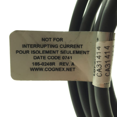 Used Cognex 185-0248R In-Sight Power & I/O Cable, M12 8-Pin Female to Flying Leads 5m