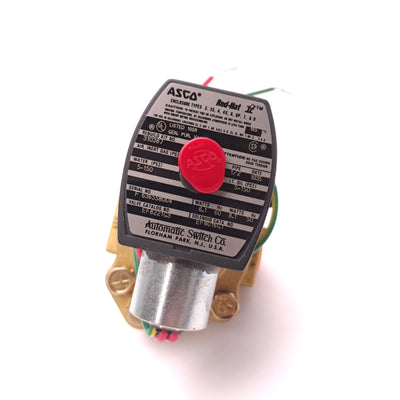 New Asco EF8221G3 Red-Hat II Solenoid Valve, Coil: 24V, Pressure: 5-150psi, 1/2" NPT