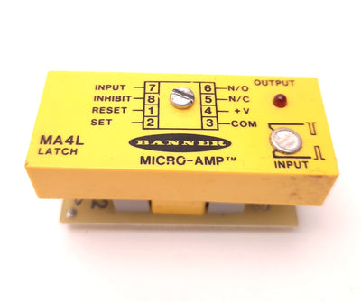 Used Banner MA4L Micro Amp Logic Module, Supply 10-30VDC at less than 20mA