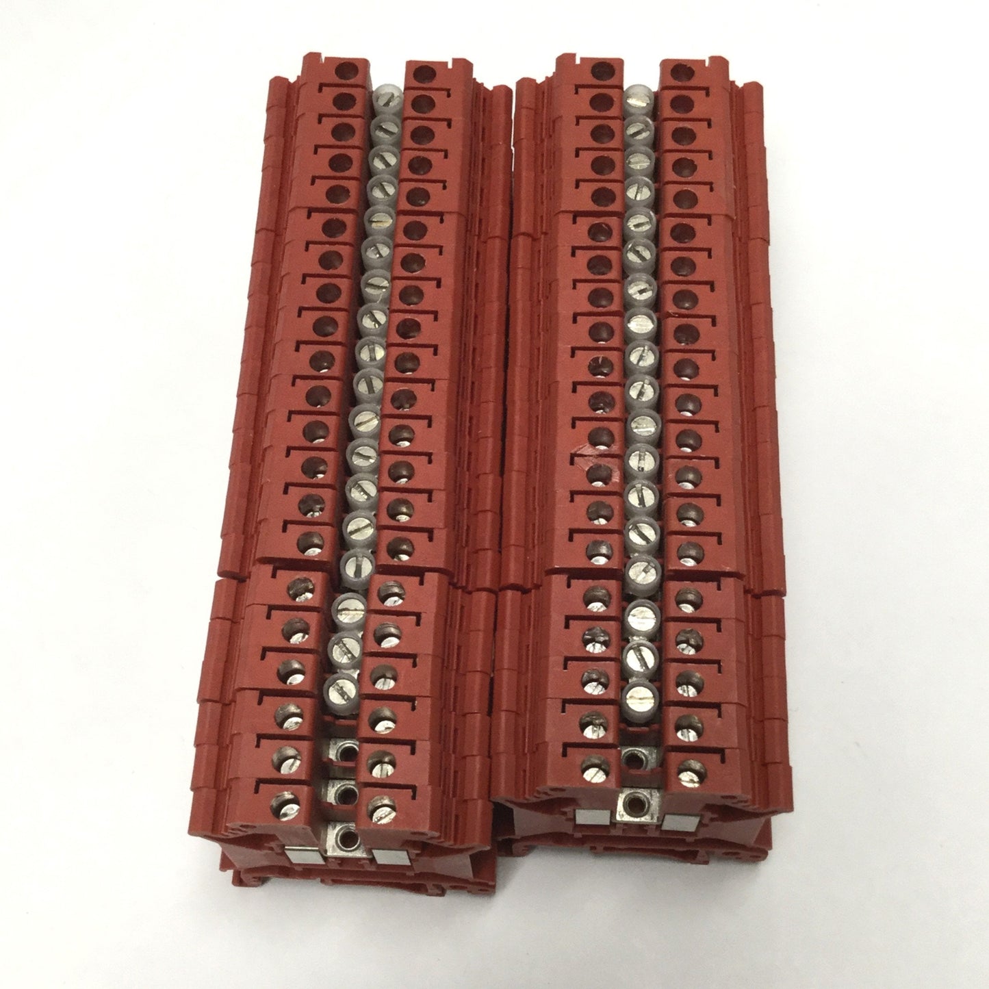 Used Lot of 41 Phoenix Contact UK5N RD Feed-Through Terminal Blocks, Red, 600V 30A
