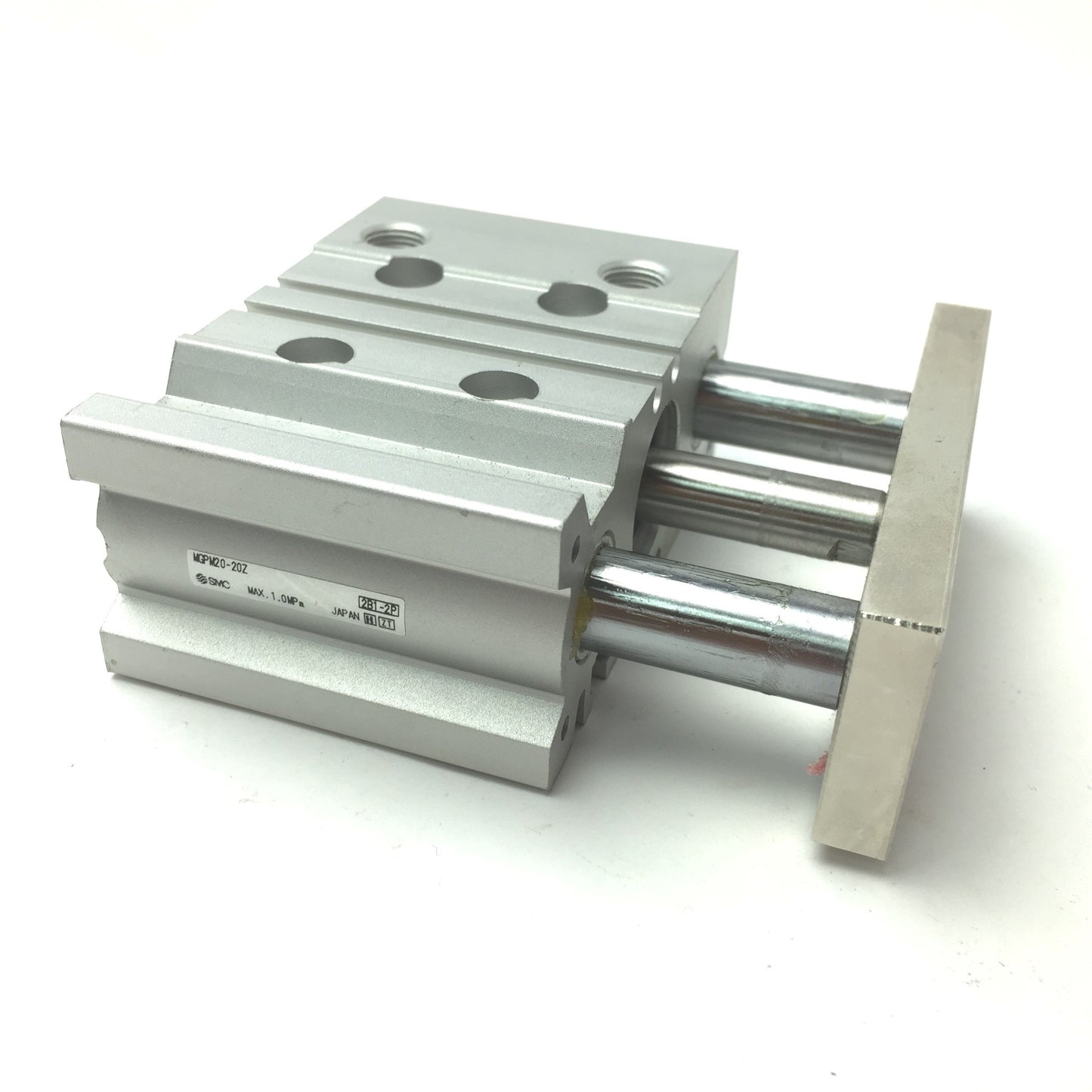 Used SMC MGPM20-20Z Compact Guided Pneumatic Air Cylinder Bore: 20mm, Stroke: 20mm