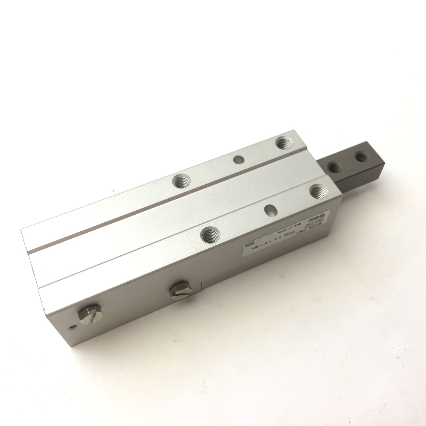 Used SMC MIS20-20D1 Escapement Single Finger Type Pneumatic, Bore: 20mm Stroke: 20mm