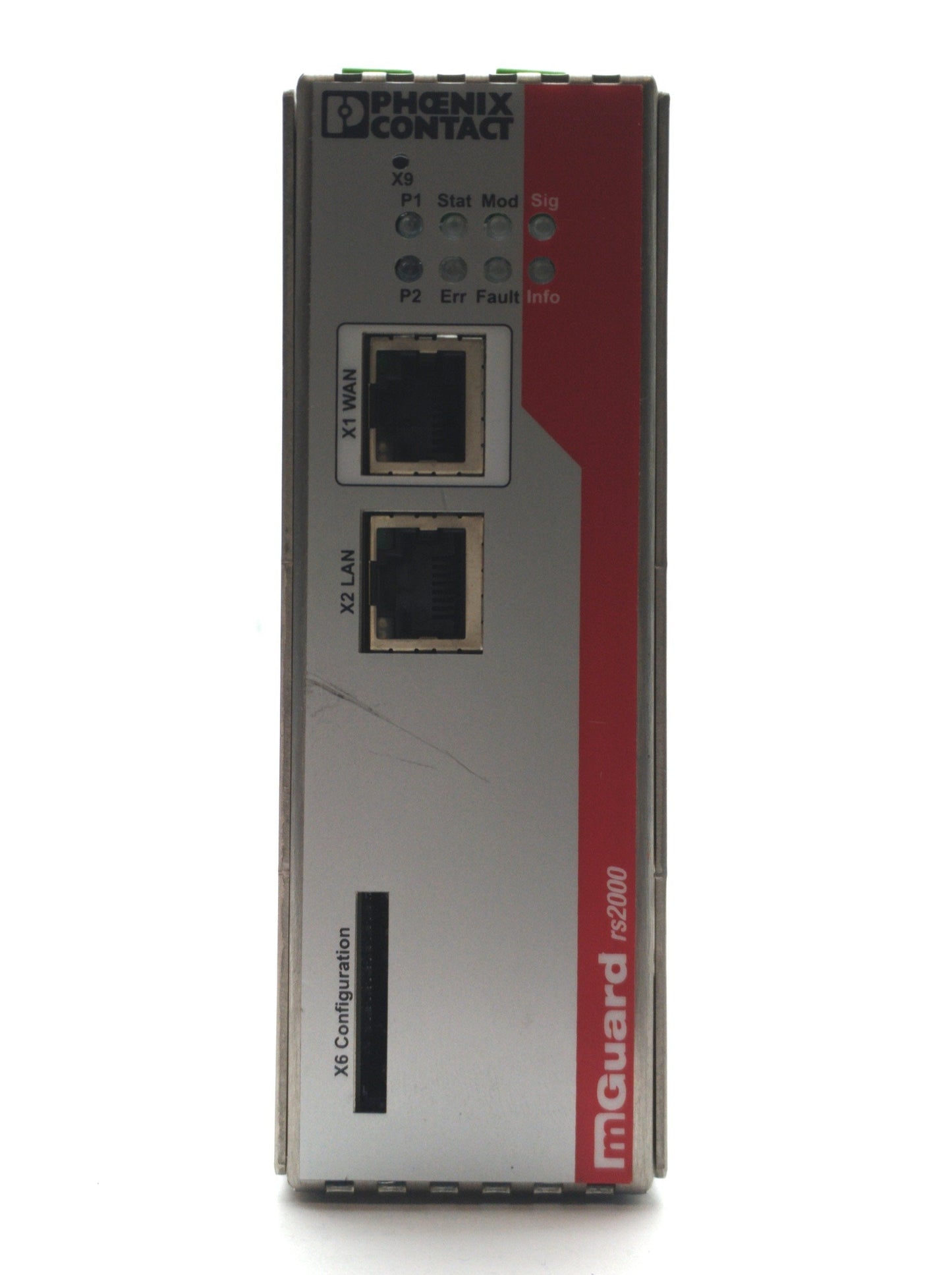 Used Phoenix Contact FL MGUARD RS2000 TX/TX VPN Router, 10/100Mbps, 330MHz CPU, 24VDC