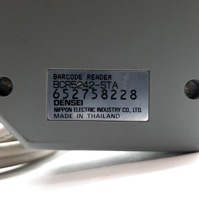 Used DENSEI BCR5242-STA Machine Video/CCD Bar Code Scanner, 120scans/sec, RS-232 5VDC