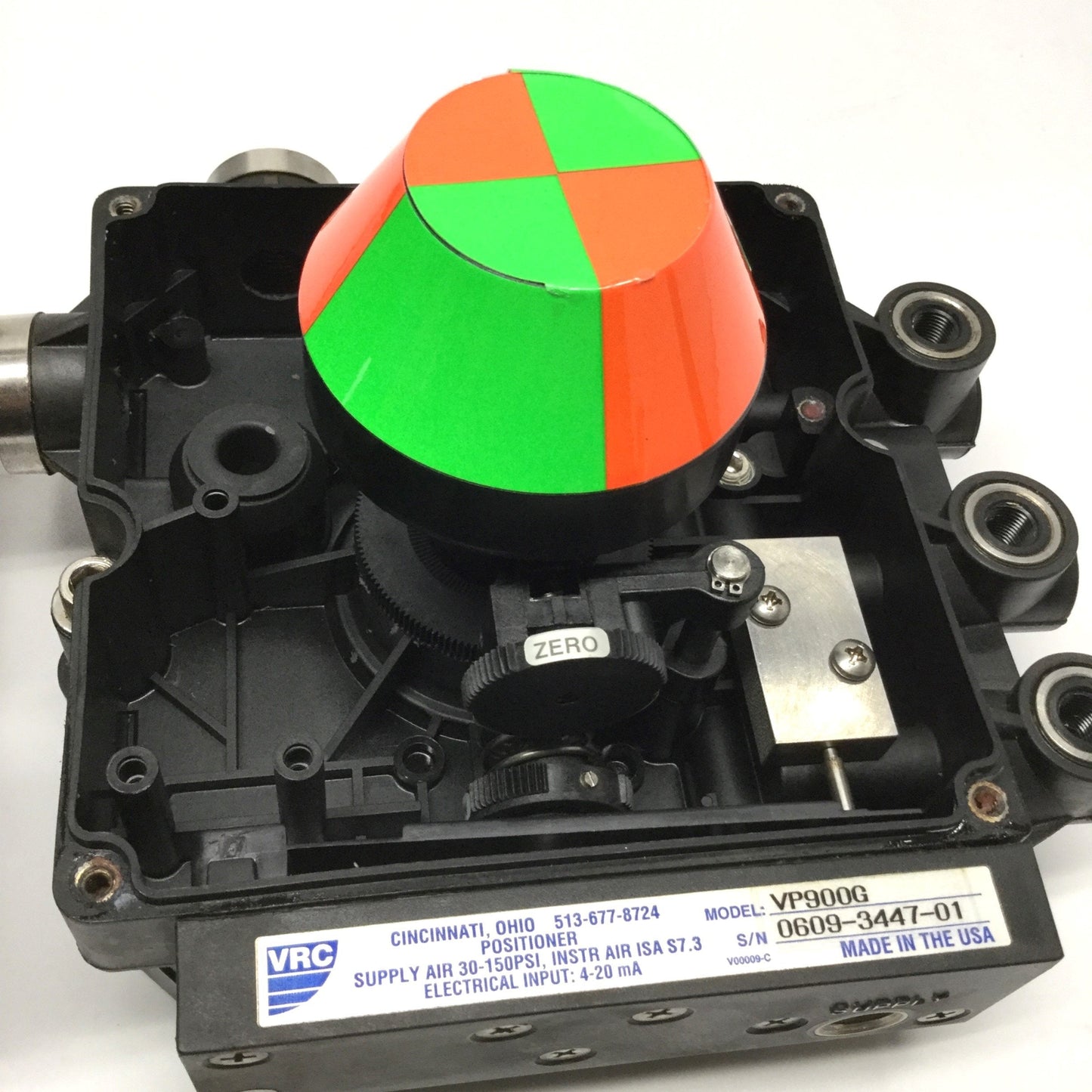 Used VRC VP900 Pneumatic Valve Positioner Actuator 90° Domed Lens, Linear, 30-150psi