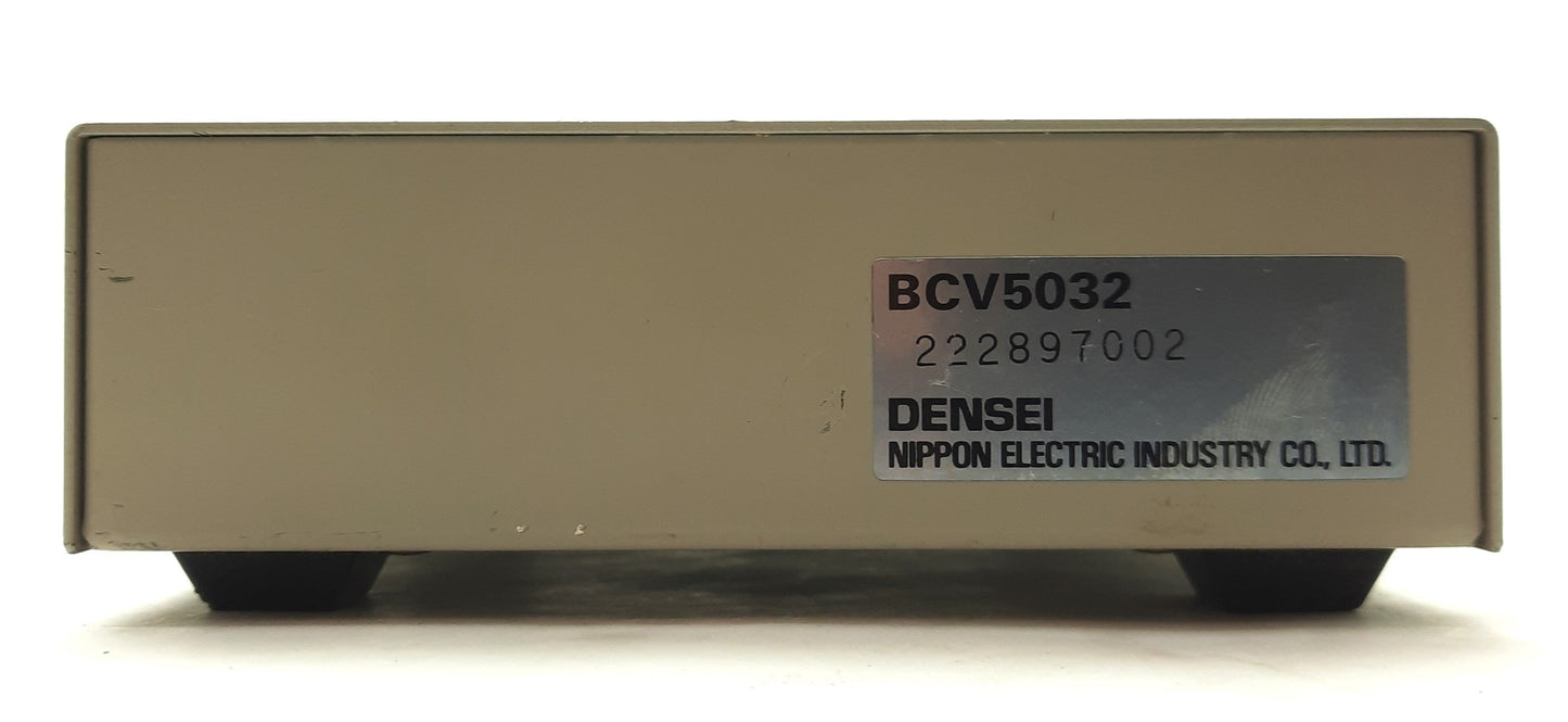 Used DENSEI BCV5032 Bar Code Scanner Power Supply/Controller, DB25, 8-Pin DIN, 120VAC