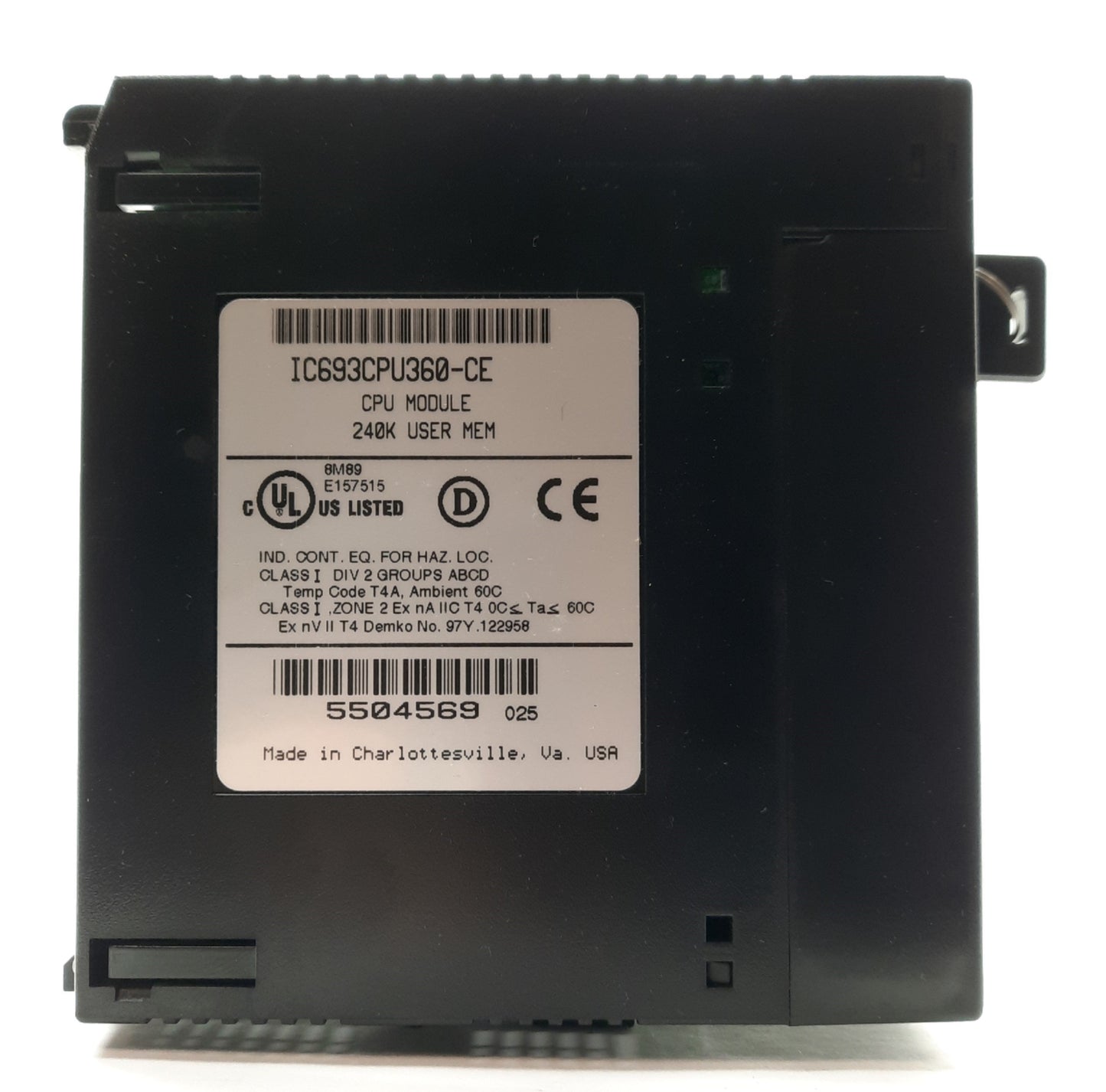 Used GE Fanuc IC693CPU360-CE Series 90-30 PLC CPU Module, 240K Memory, 25MHz