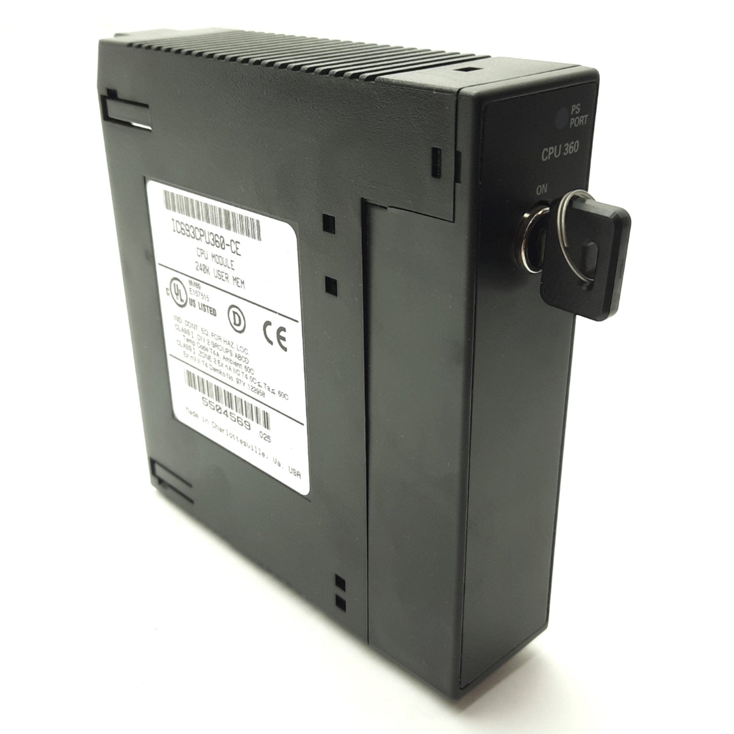 Used GE Fanuc IC693CPU360-CE Series 90-30 PLC CPU Module, 240K Memory, 25MHz