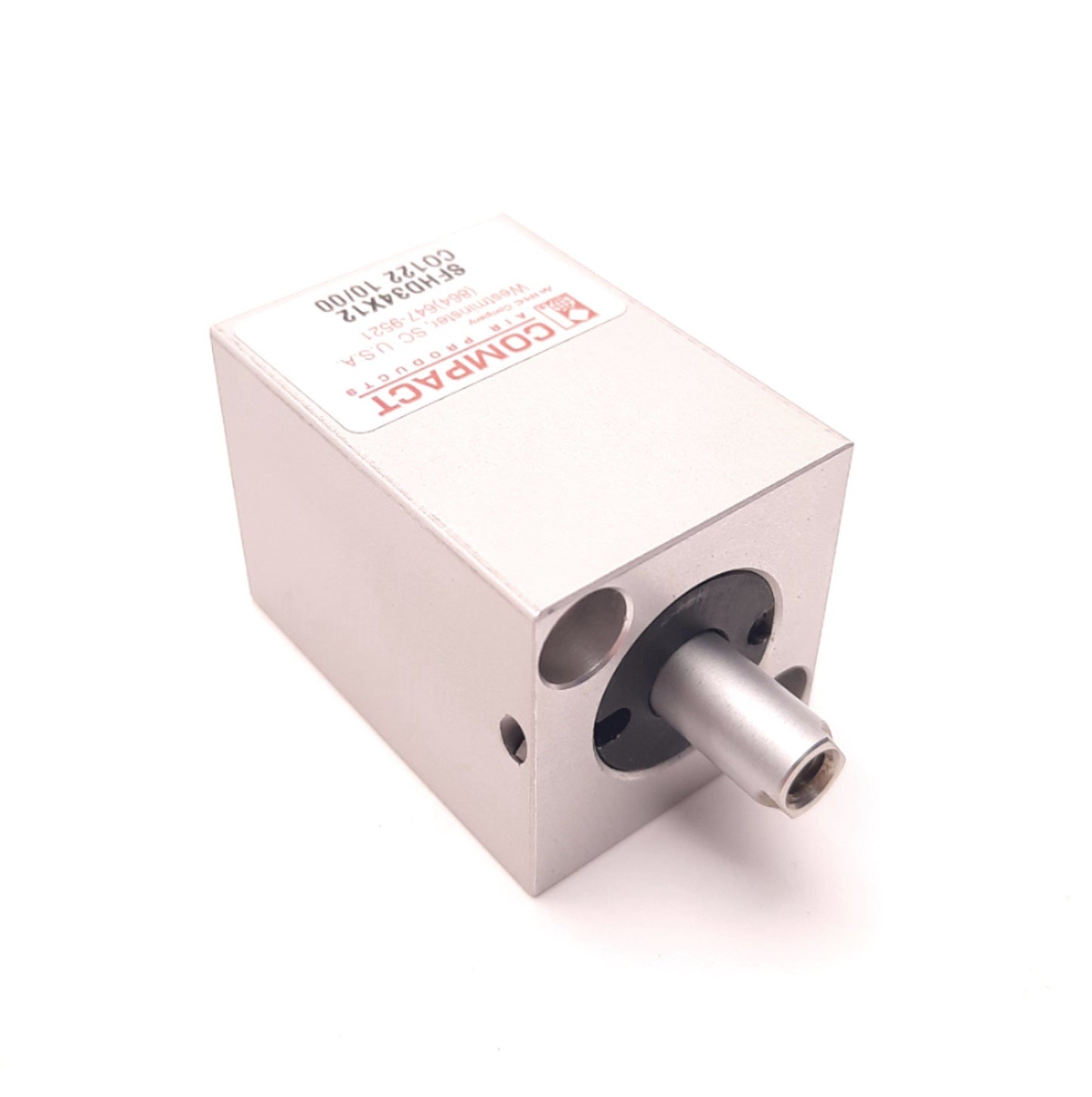 New – Open box Compact Air SFHD34x12C0122 Pneumatic Cylinder, Dbl. Rod, 1/2" Stroke