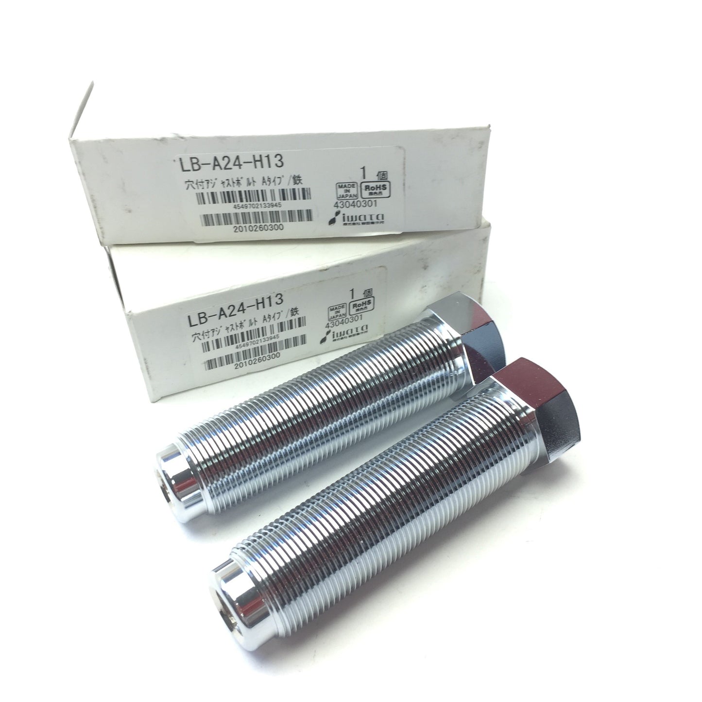 New – Open box Lot of 2 MiSUMi LB-A24-H13 Leveling System, Adjusting Bolts w/Holes Length: 80mm