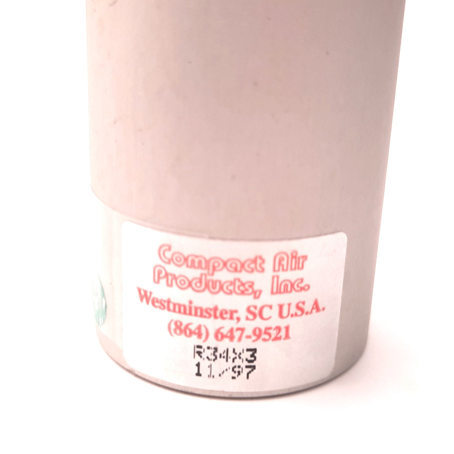 Used Compact Air Products R34x3 Compact Round Cylinder, 3" Stroke, 3/4" Bore