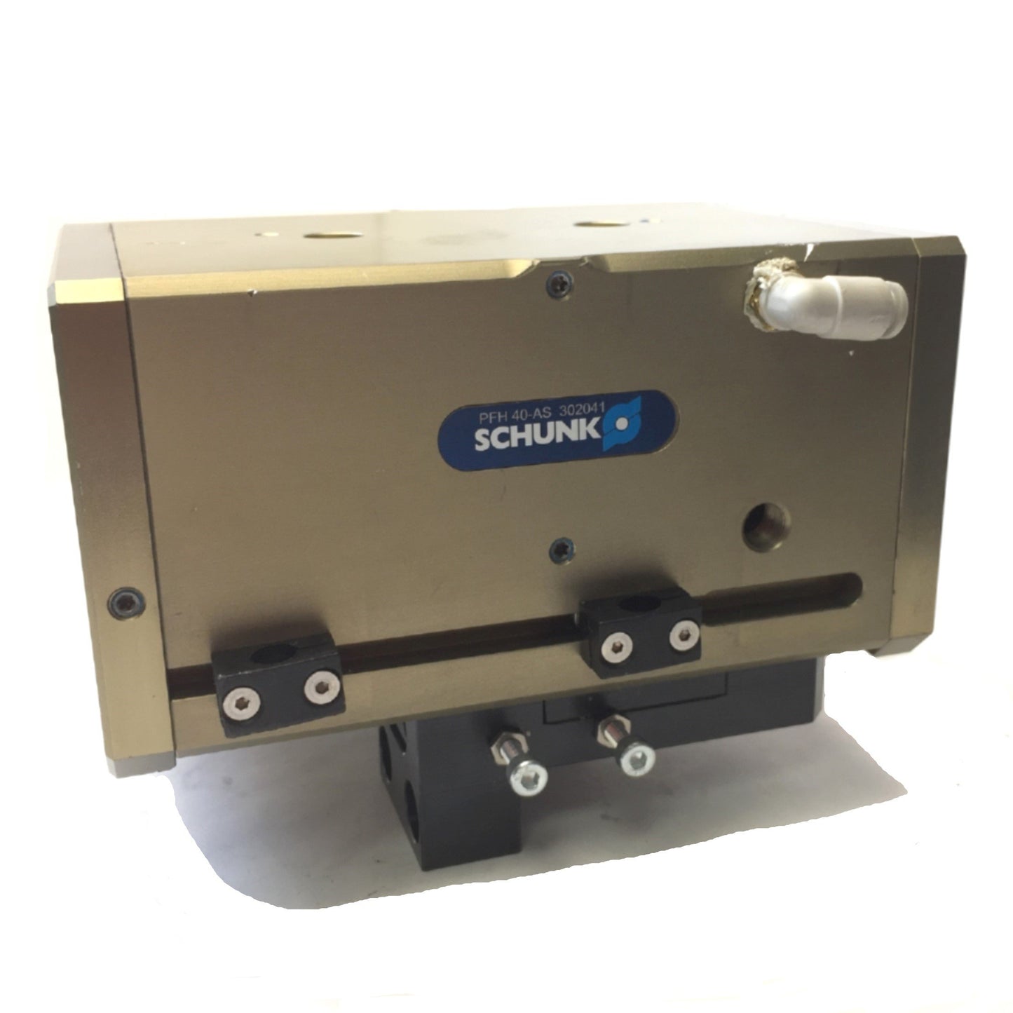 Used SCHUNK PFH 40-AS Parallel Gripper, 2-Jaw, 40mm Long Stroke, 87psi, 1540N Force