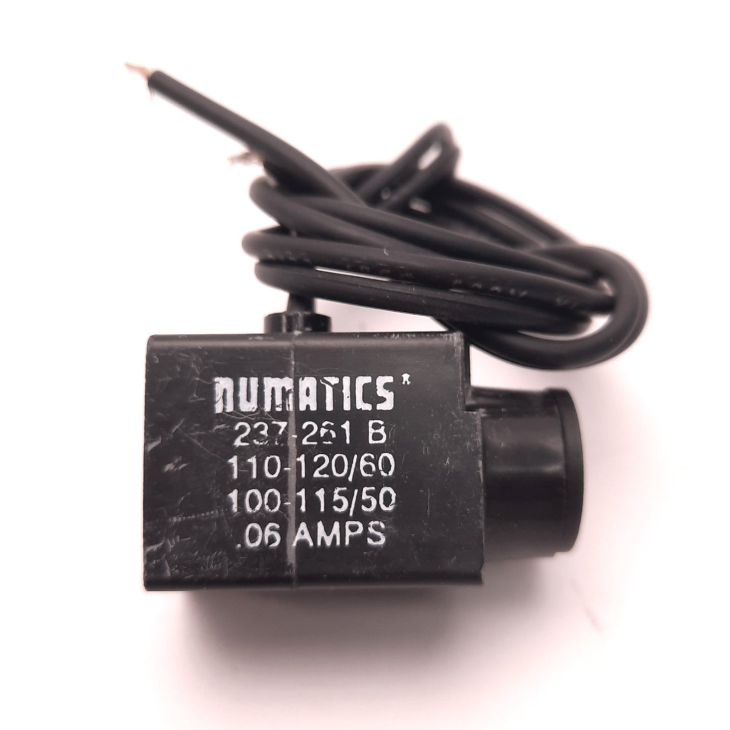 Used Numatics Assy No. 237-261B Solenoid Coil, 120v AC, 0.06A, 14" Leads