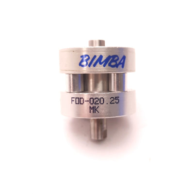 Used Bimba FOD-020.25 Flat 1 Compact Cylinder, Double End Rod, 9/16" Bore,1/4" Stroke